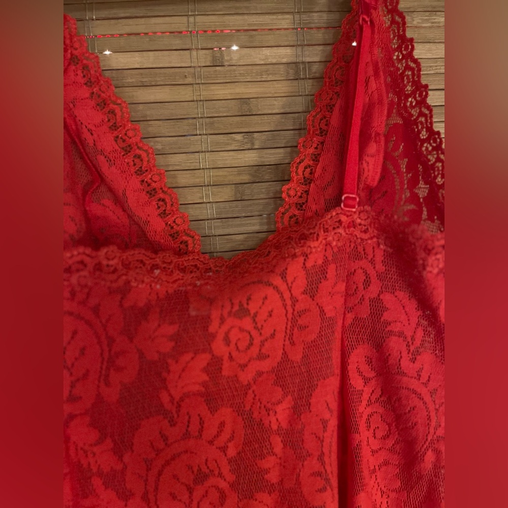 GW 2025 Victoria’s Secret Red Beautiful Perfect Condition length Lingerie Top - Picture 11 of 12